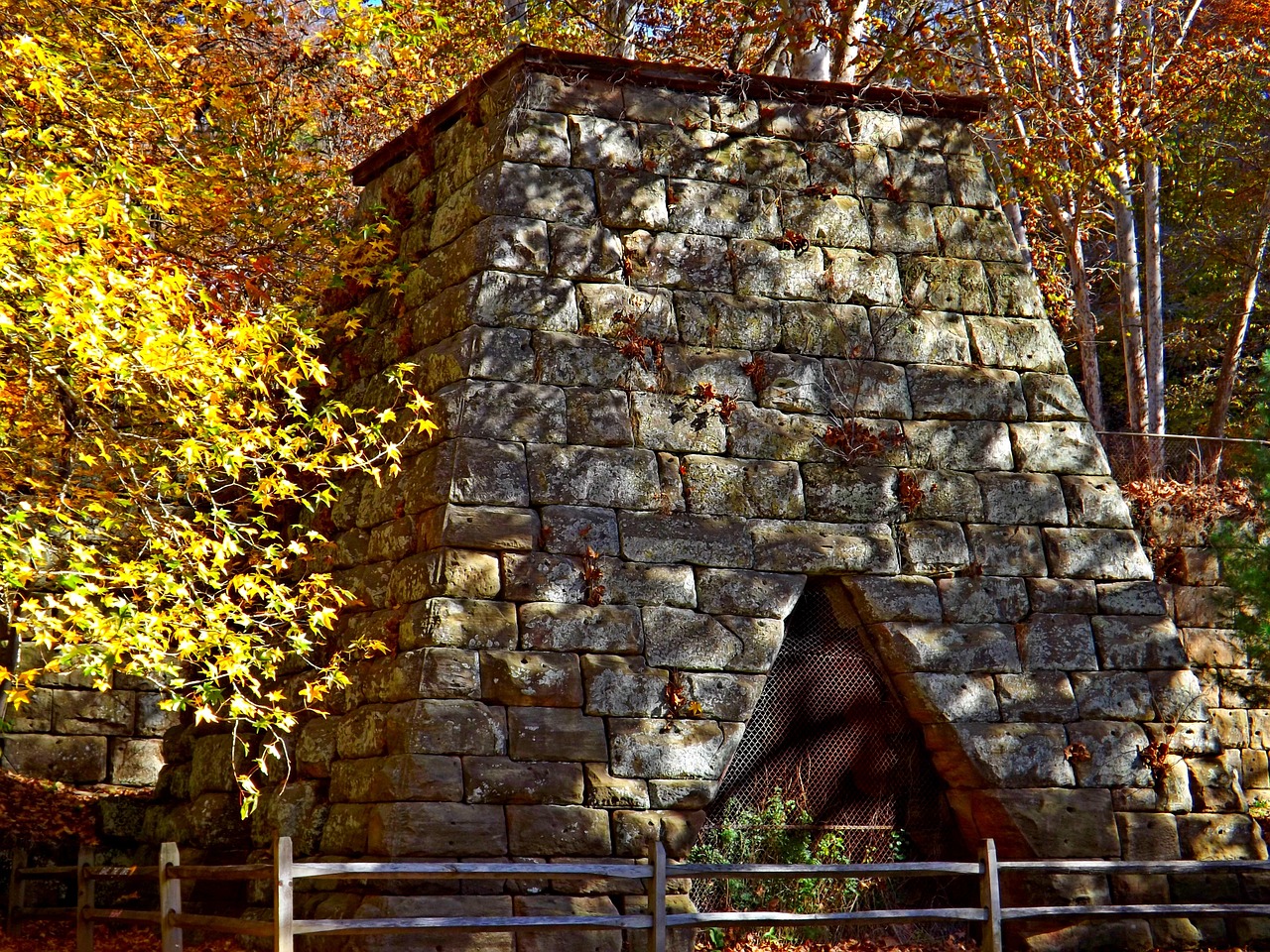 furnace fall trees free photo