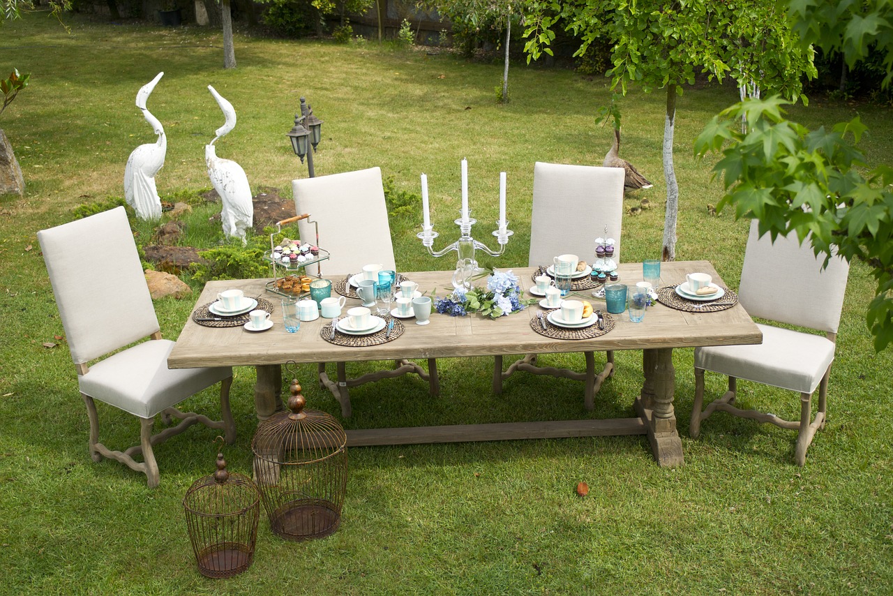 furniture table grass free photo