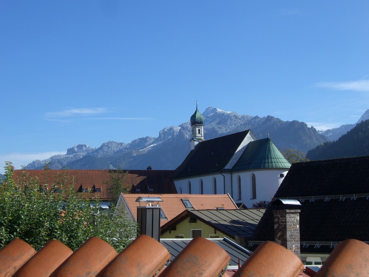füssen franciscan church mountains free photo