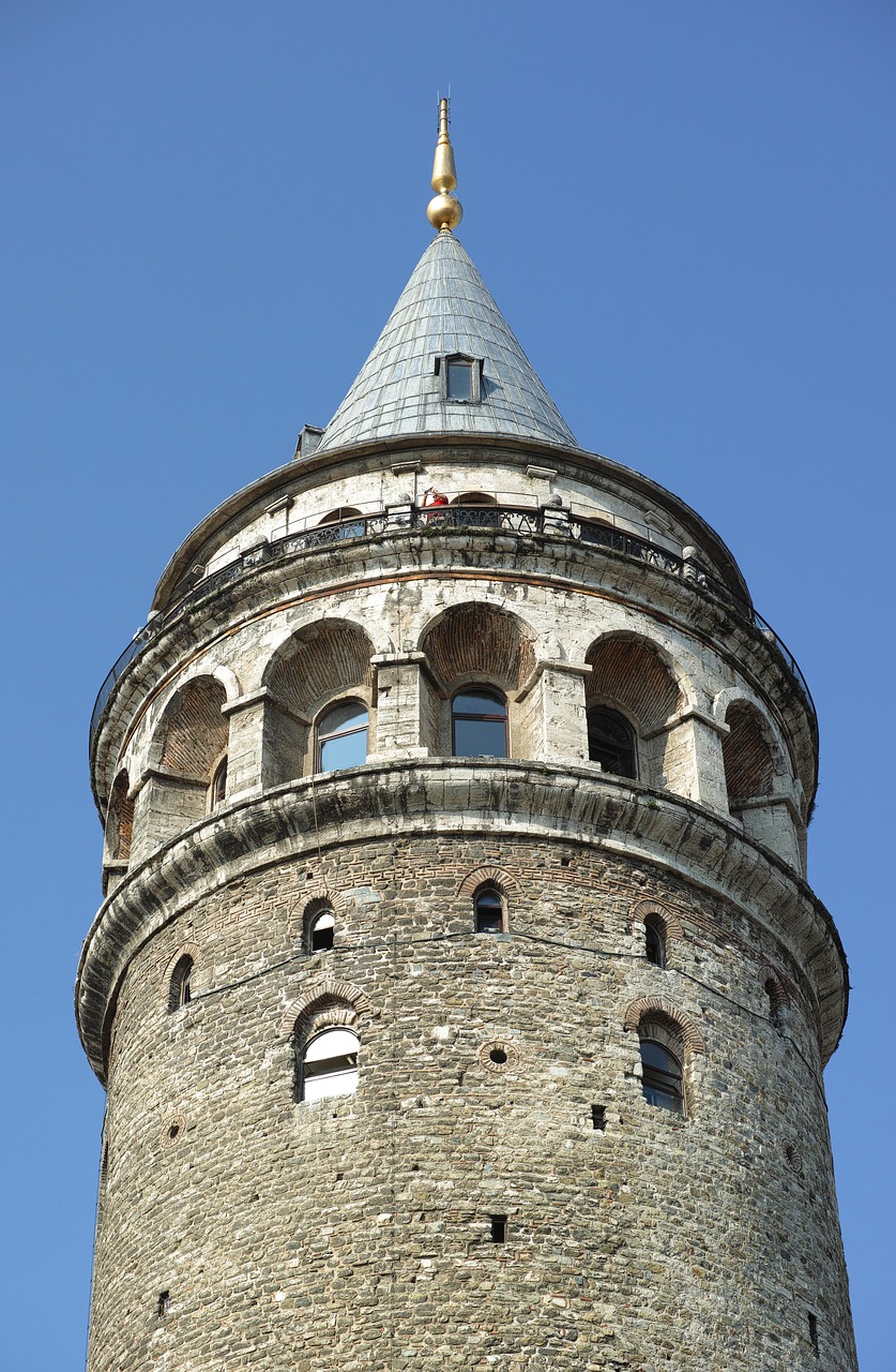 galata tower tower perspective free photo