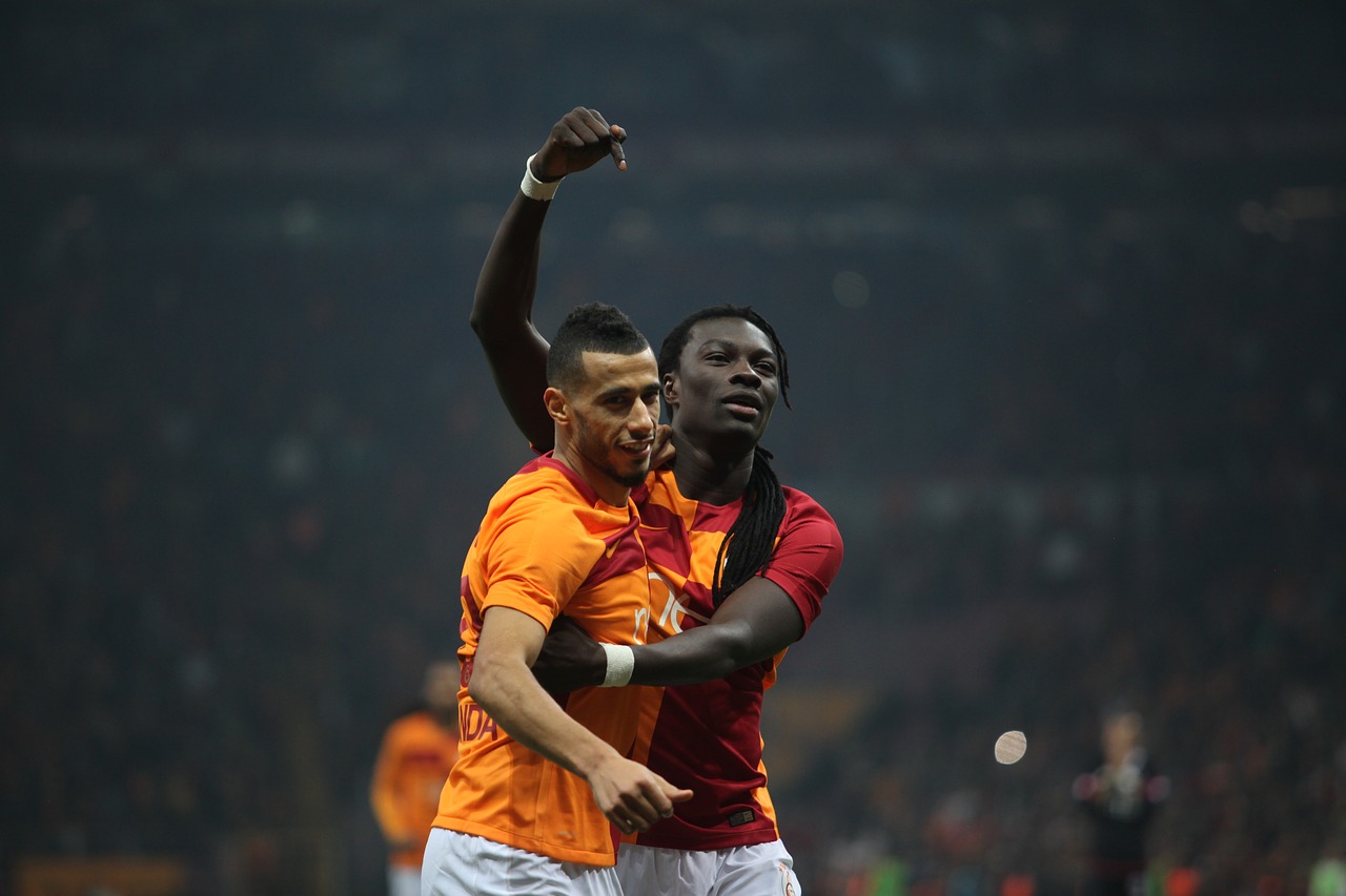 galatasaray bafetimbi gomis in belhan younes free photo