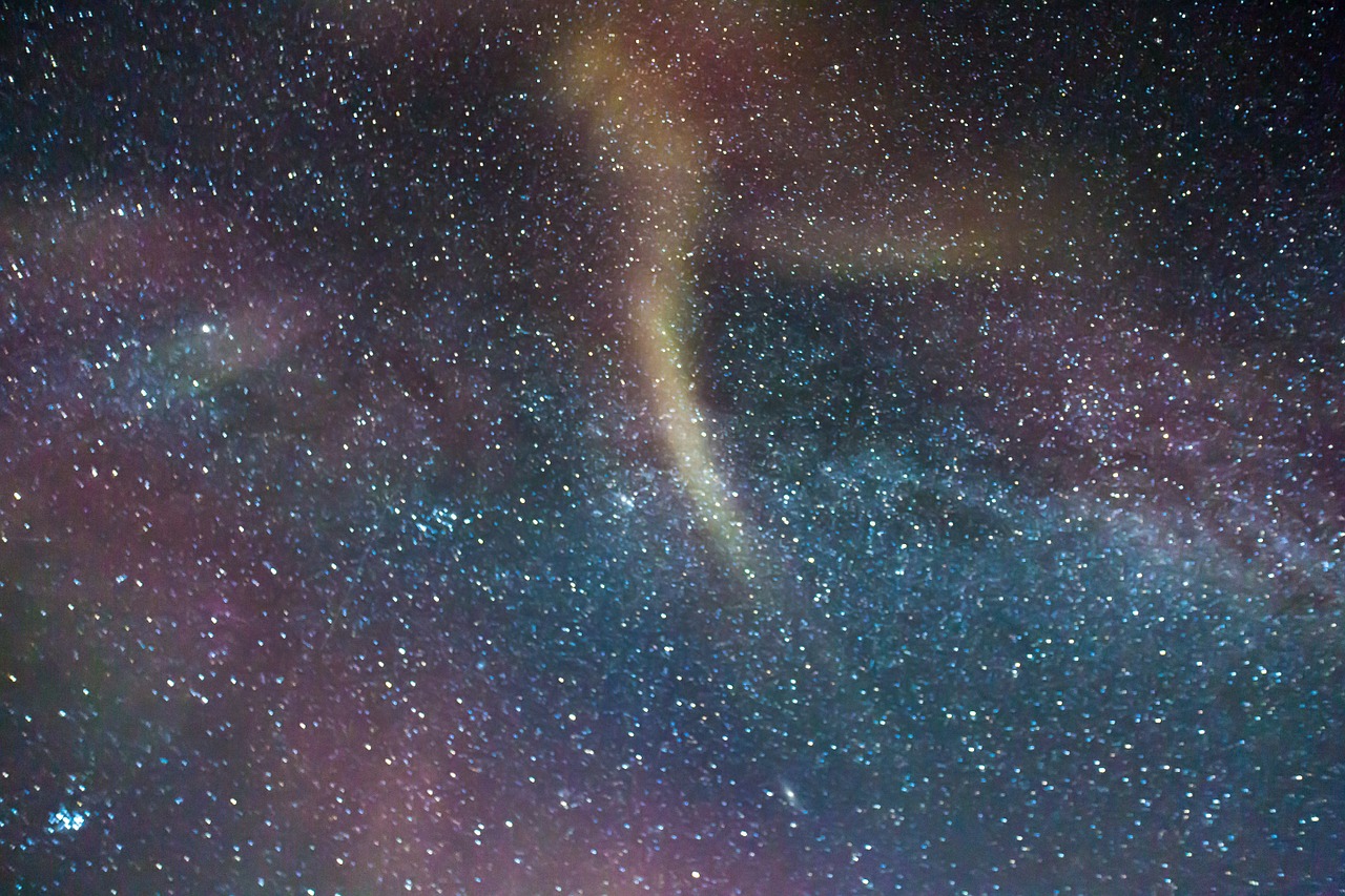 galaxy northen lights auroras free photo
