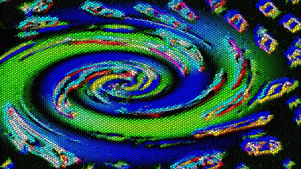 galaxy colorful mosaic free photo