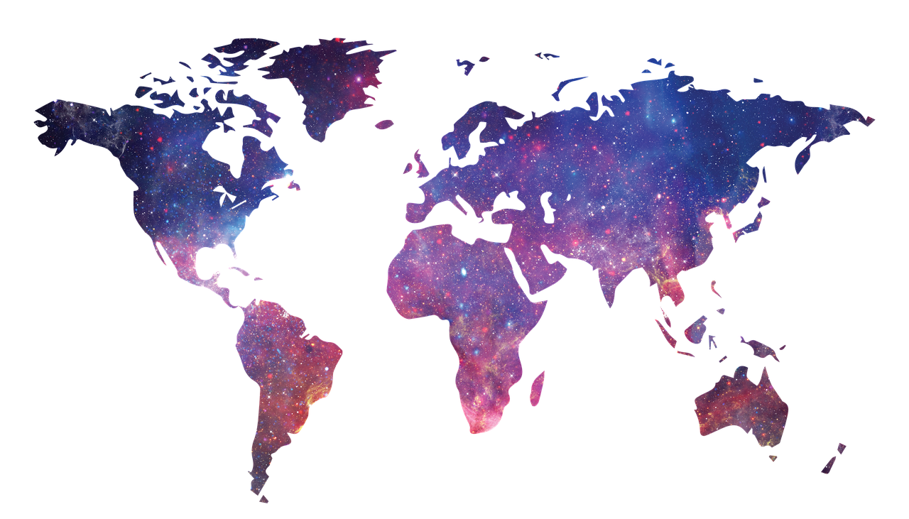 galaxy world map map of the world free photo