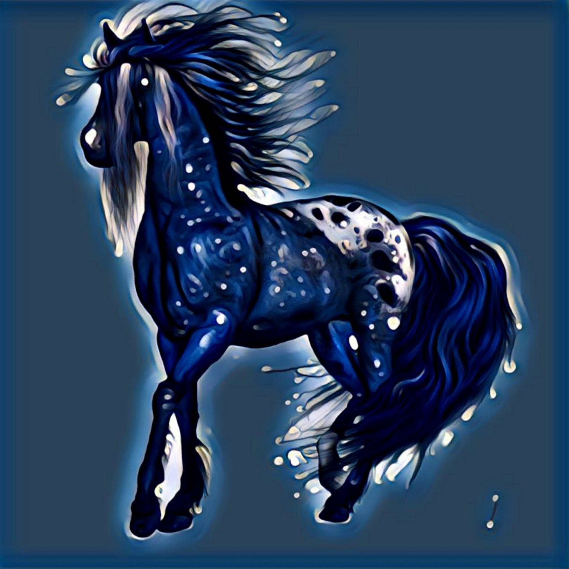 galaxy horse painting free photo
