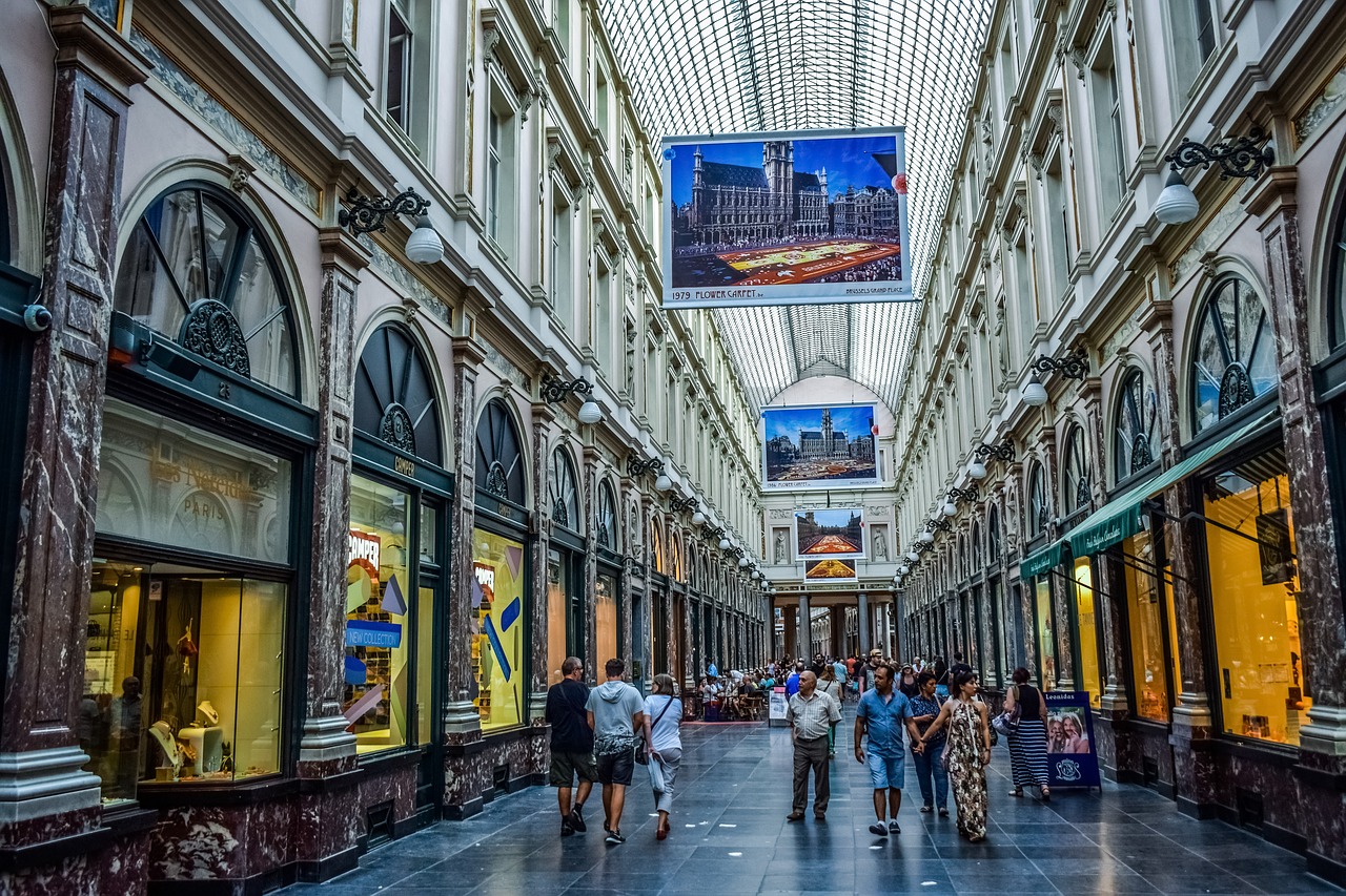 galeries royales saint-hubert  brussels  belgium free photo