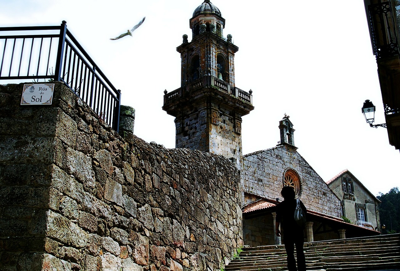 galicia seagulls church free photo