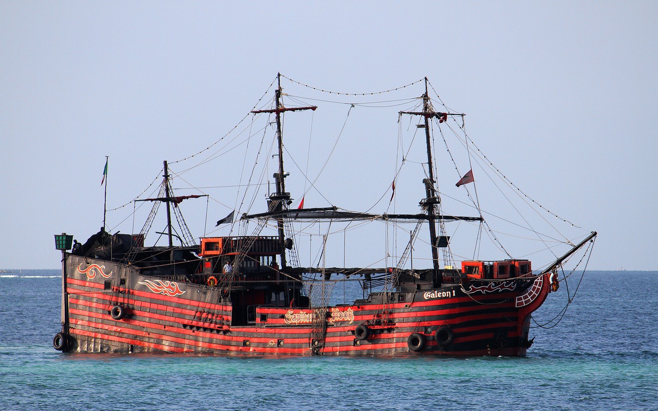 galleon ocean pirates free photo