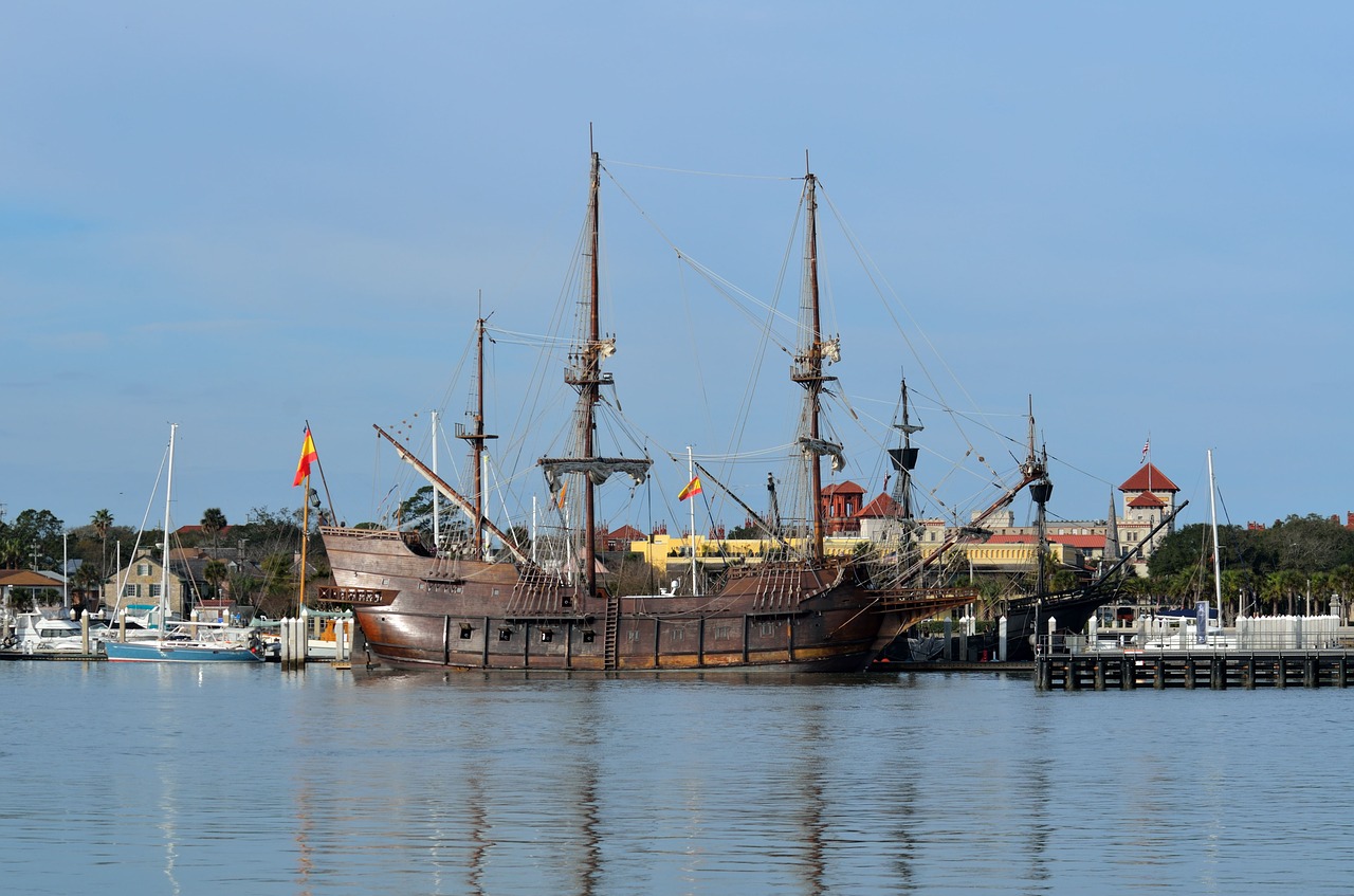 galleon ship mast sails free photo