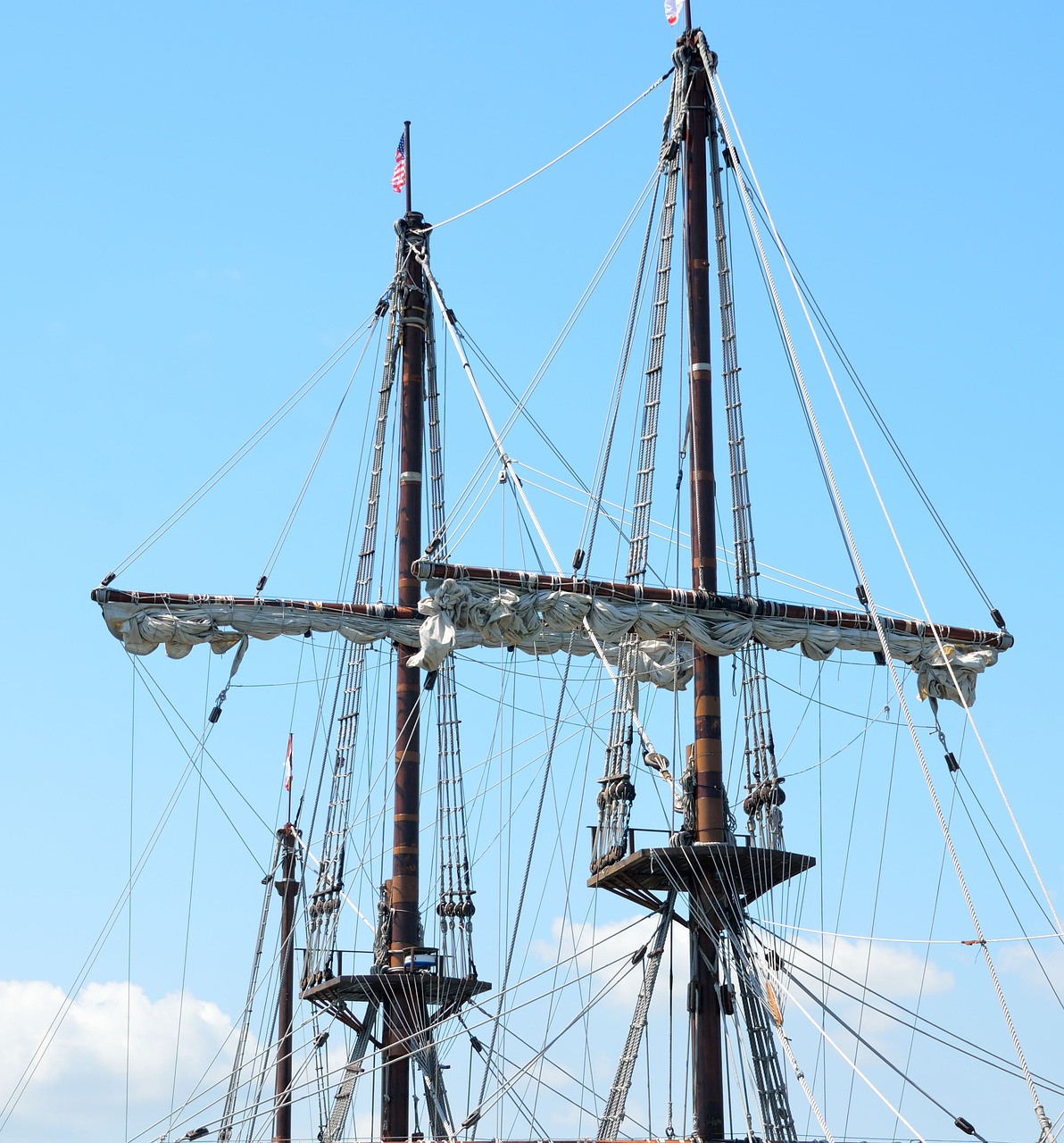 galleon ship masts sails free photo