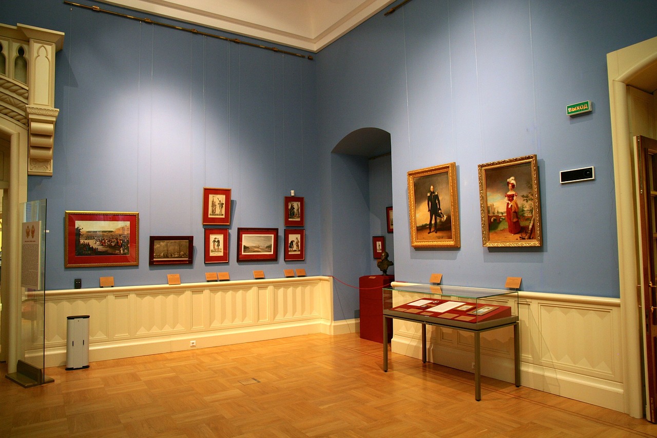 gallery of painting museum blue free photo