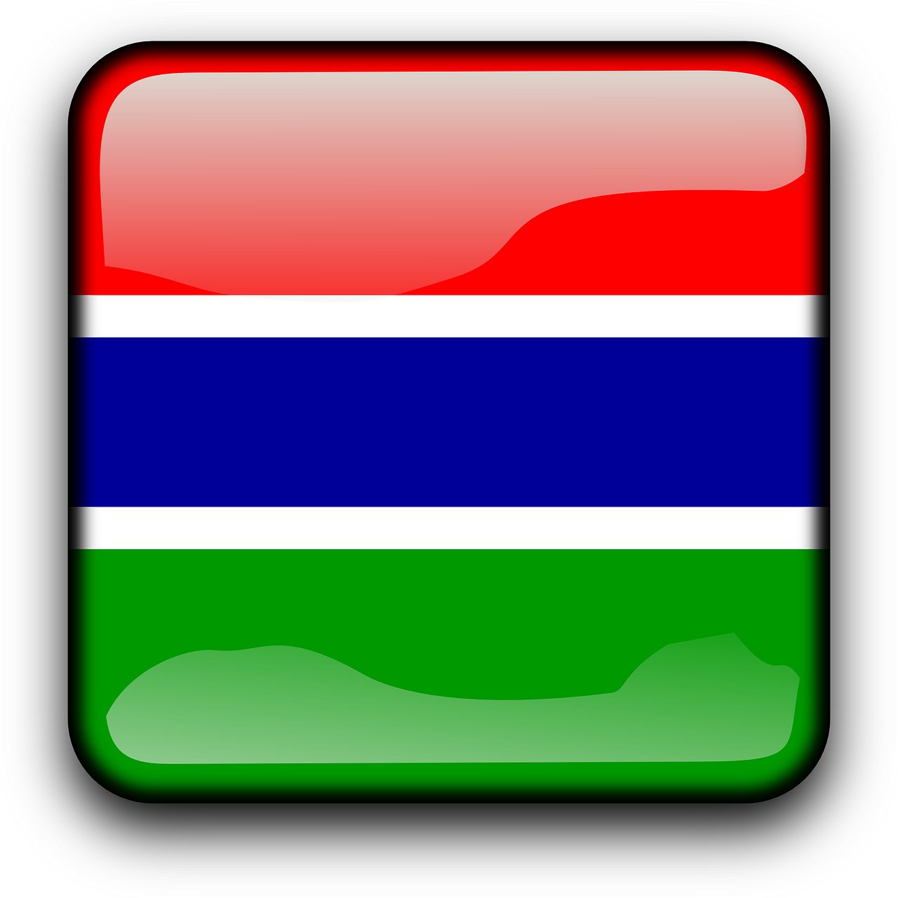 gambia,flag,country,nationality,square,button,glossy,free vector graphics,free pictures, free photos, free images, royalty free, free illustrations, public domain