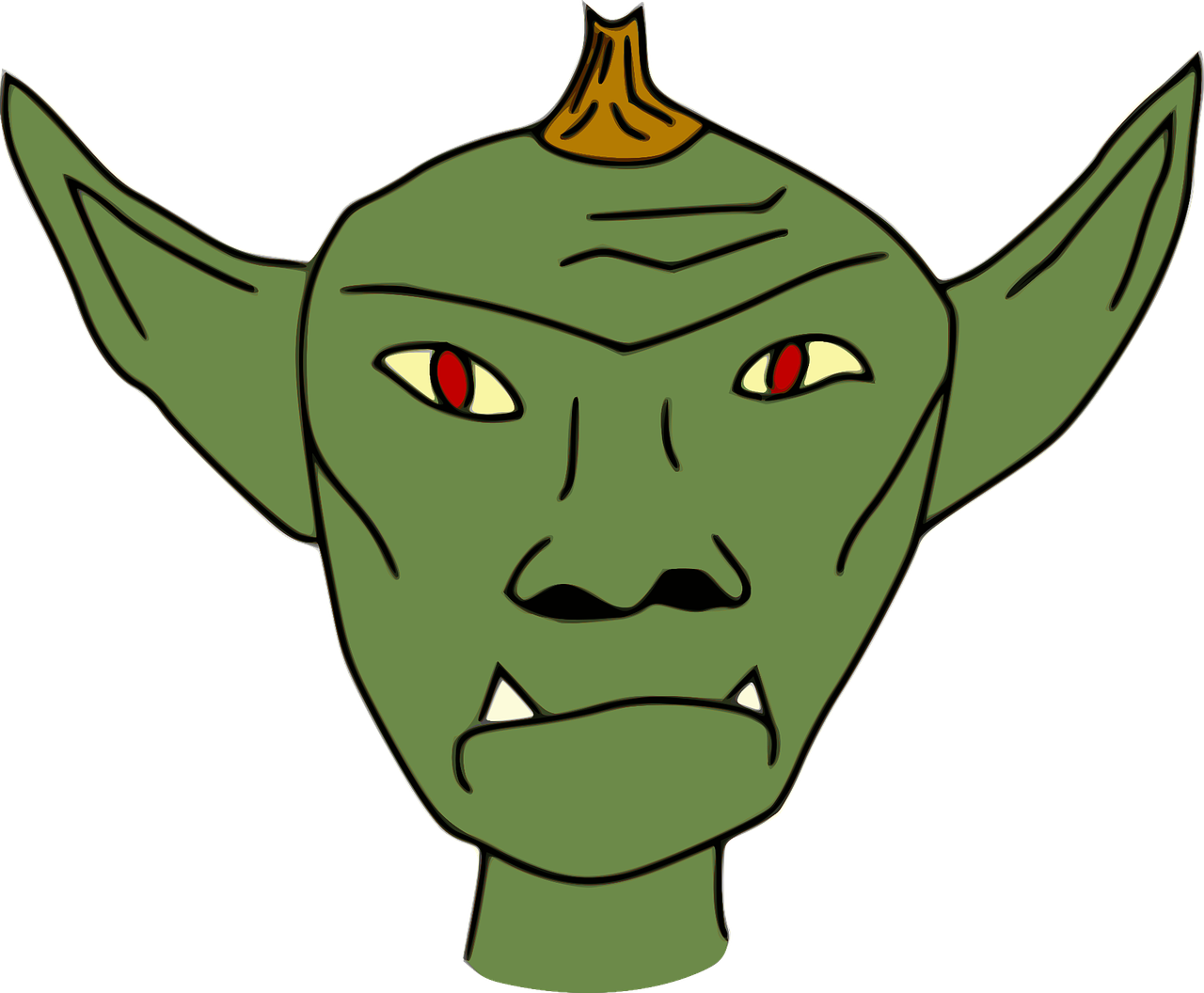game asset call non-human beings simple goblin head free photo