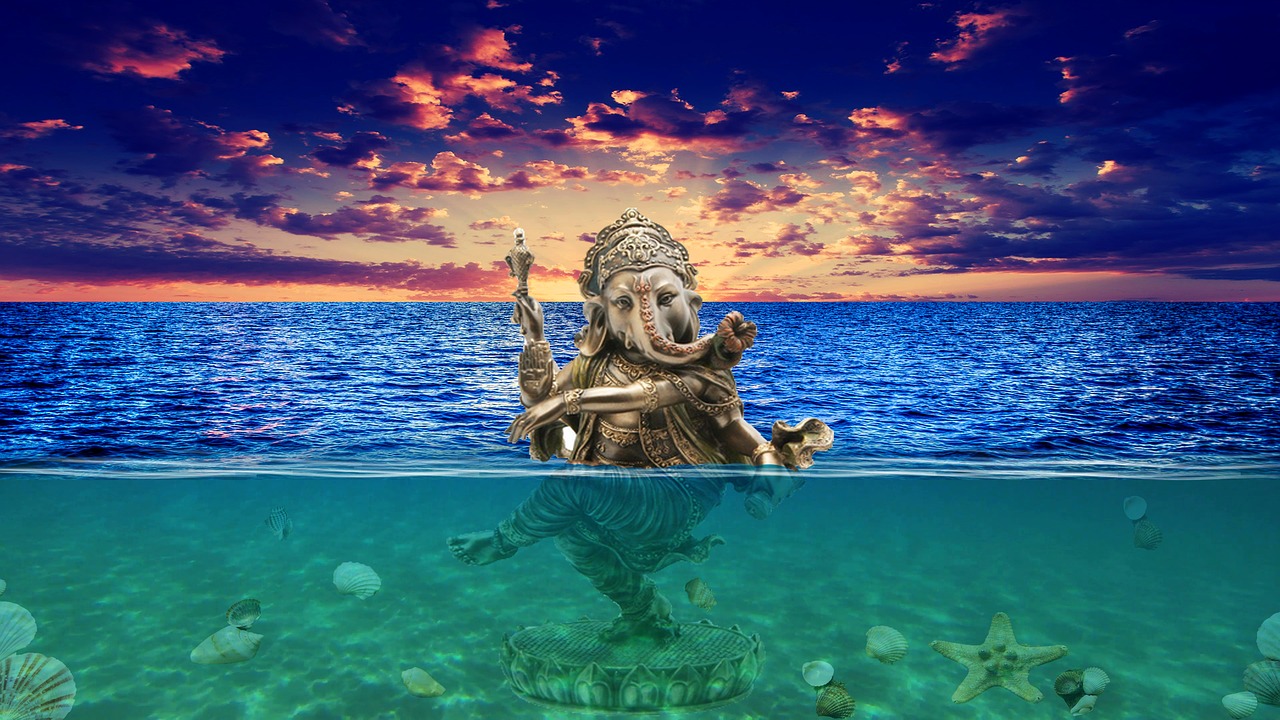 ganesh  underwater  photoshop free photo