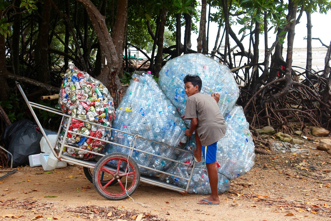 garbage collect plastic free photo