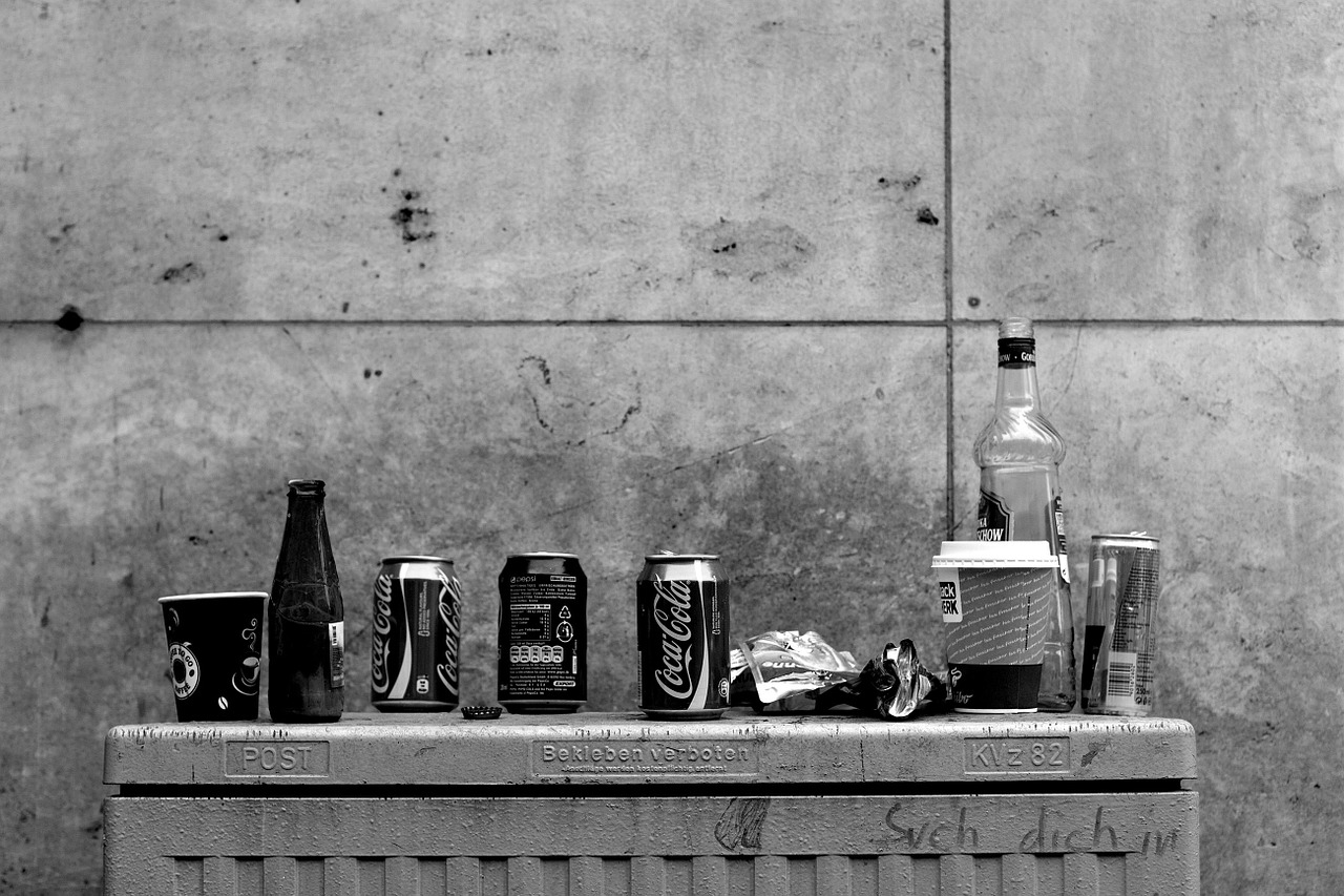 garbage beverages bottles free photo