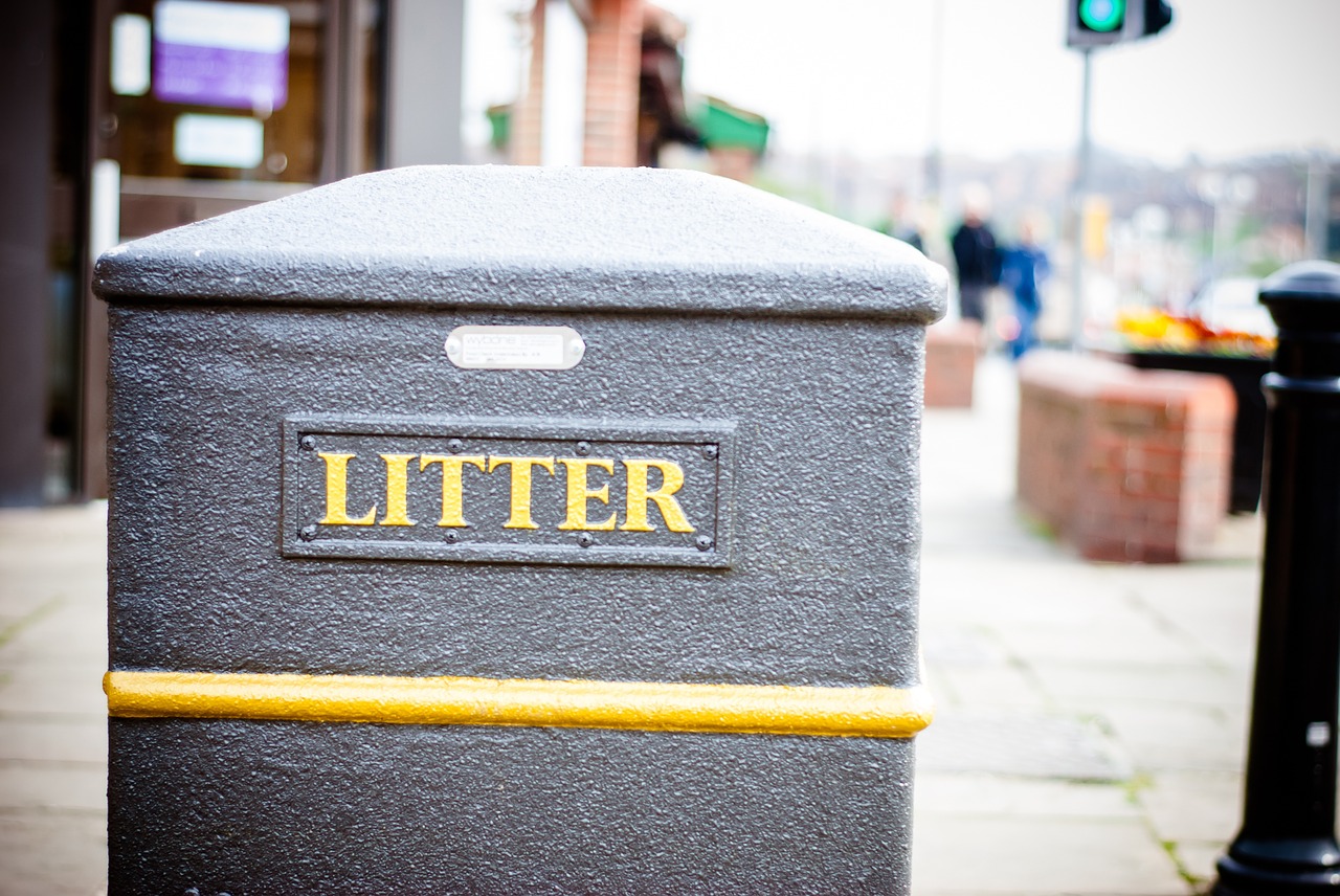 garbage bin street whitby free photo