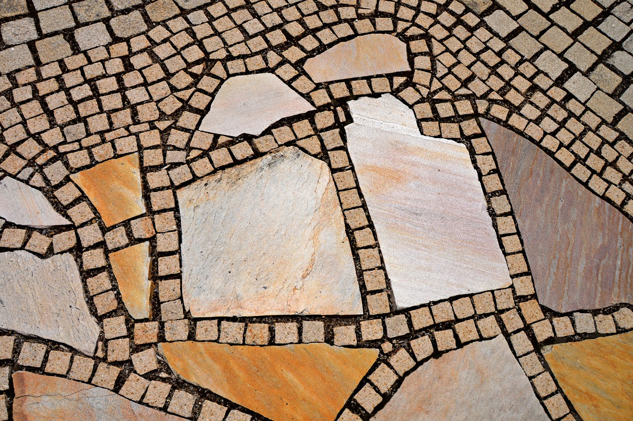 garden terrace mosaic free photo