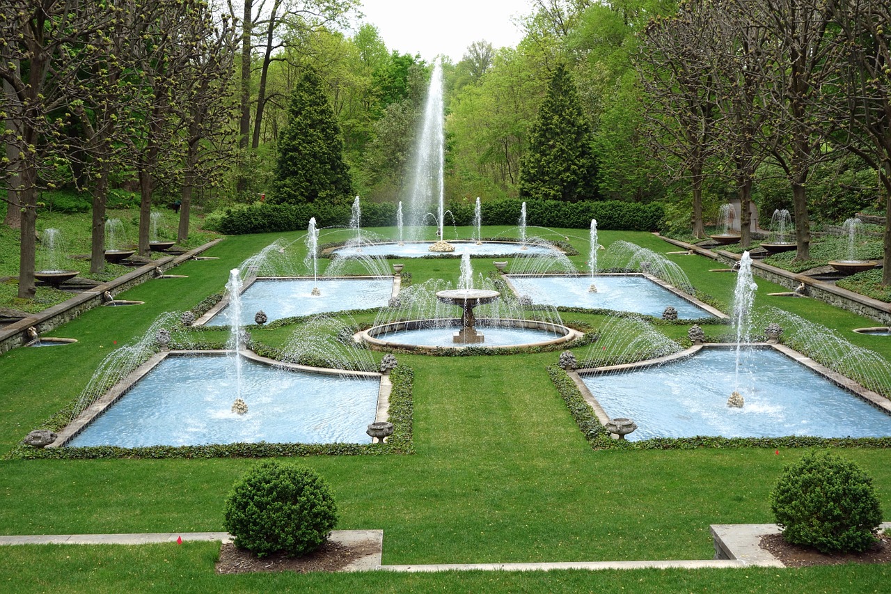 garden fountains park free photo
