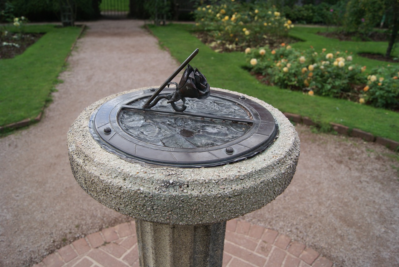 garden sun dial dial free photo