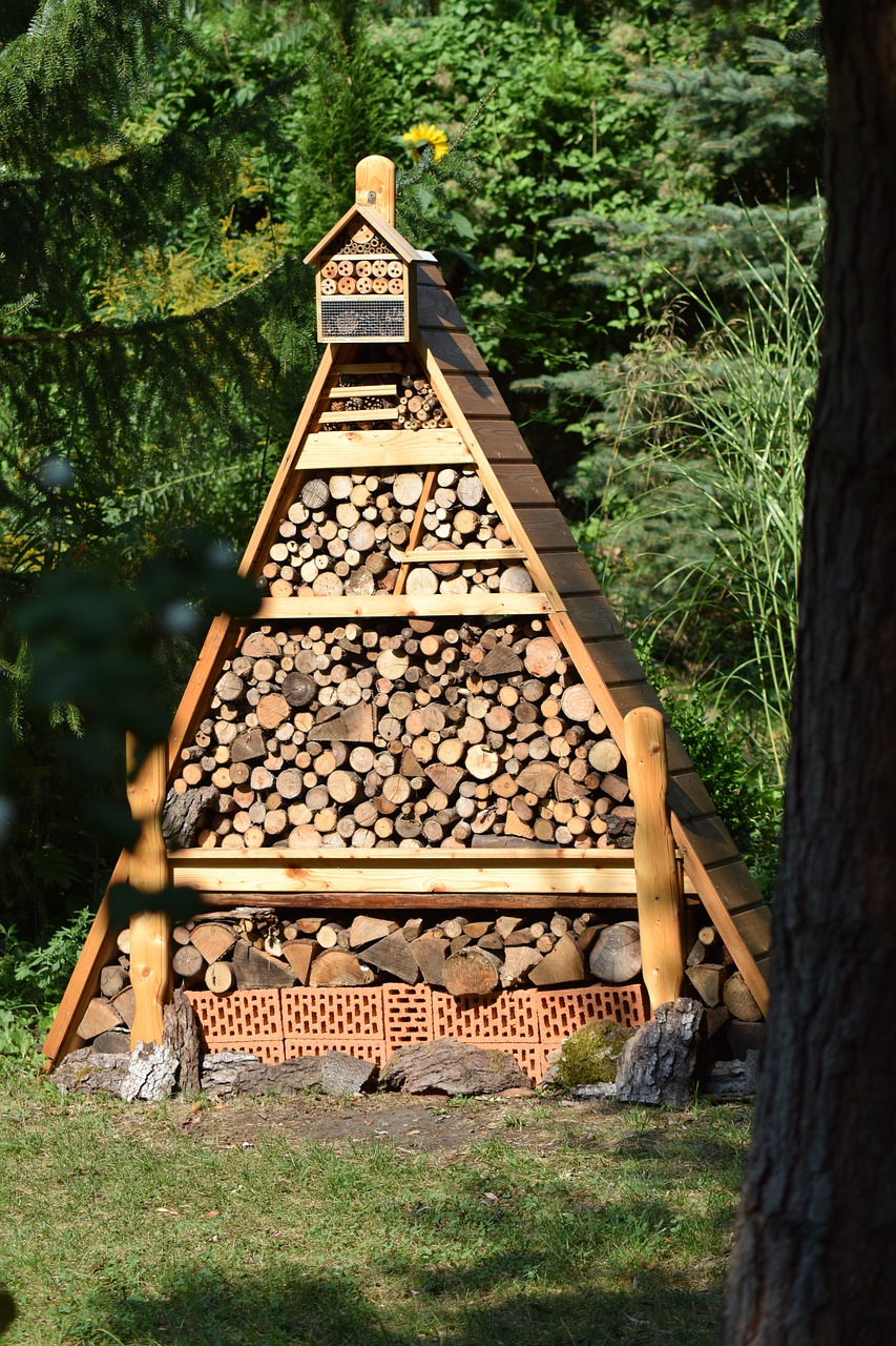 garden insect hotel nature free photo