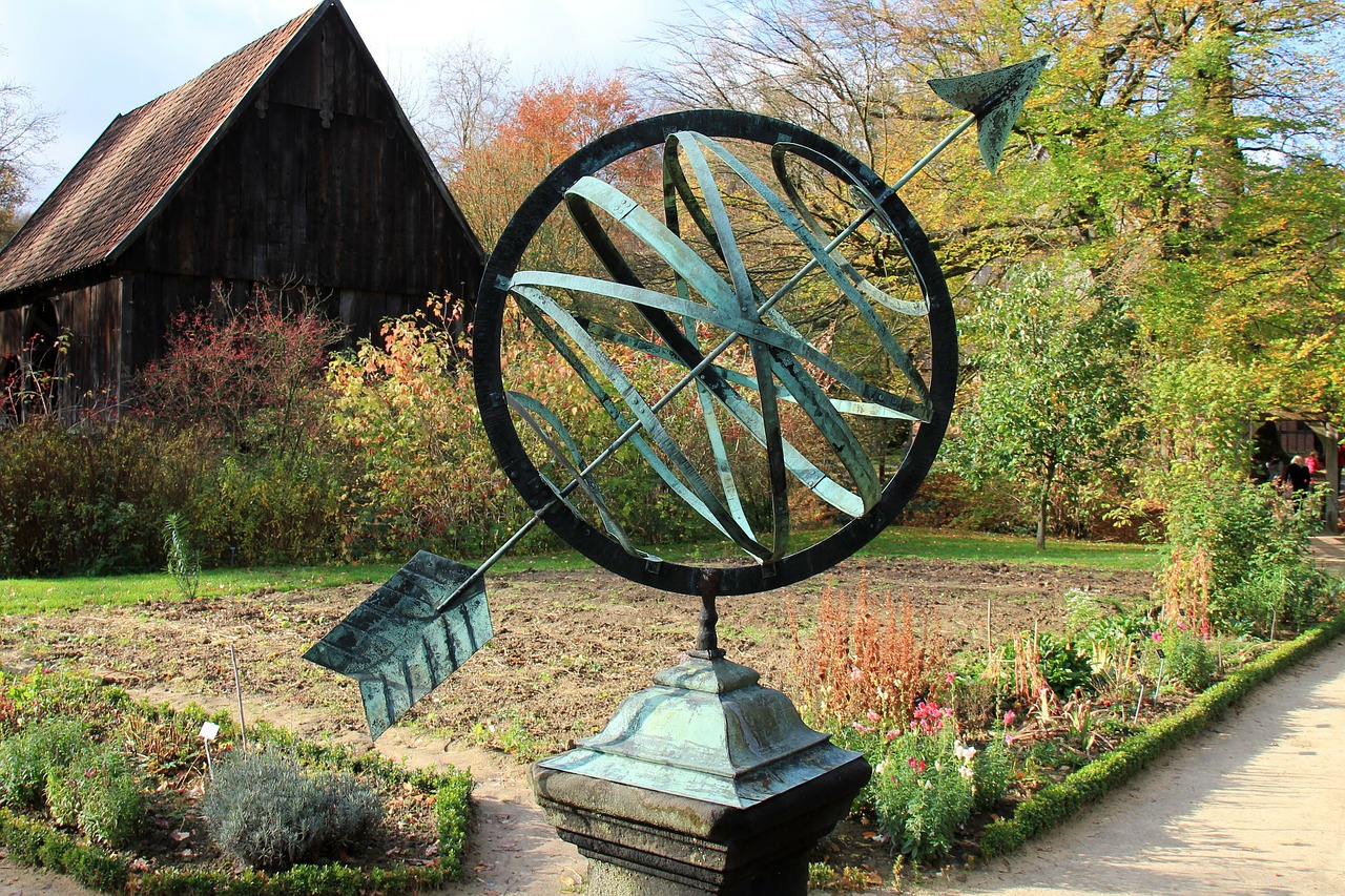 garden clock sundial free photo