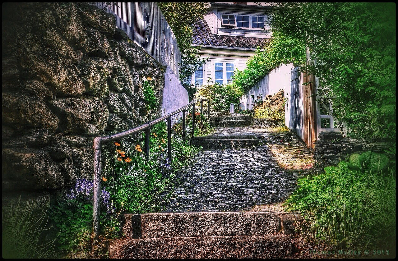 garden stairs gradually free photo