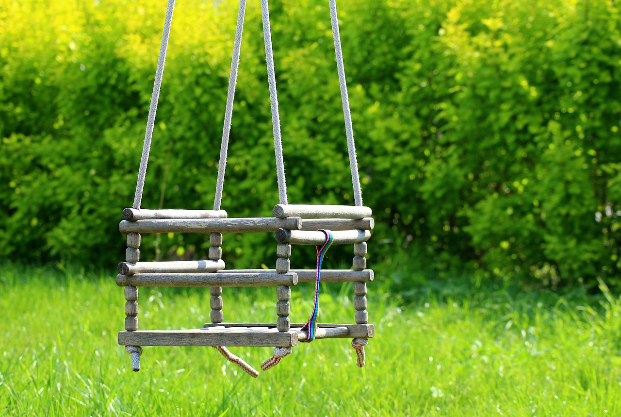 garden  swing  wooden free photo