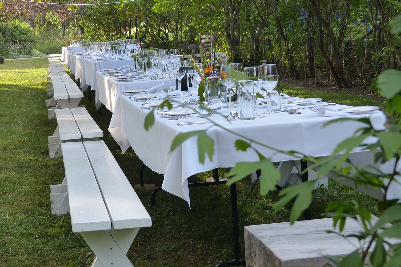 garden  table  wedding free photo