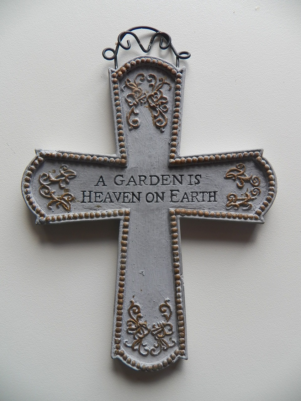 garden garden cross heaven on earth free photo