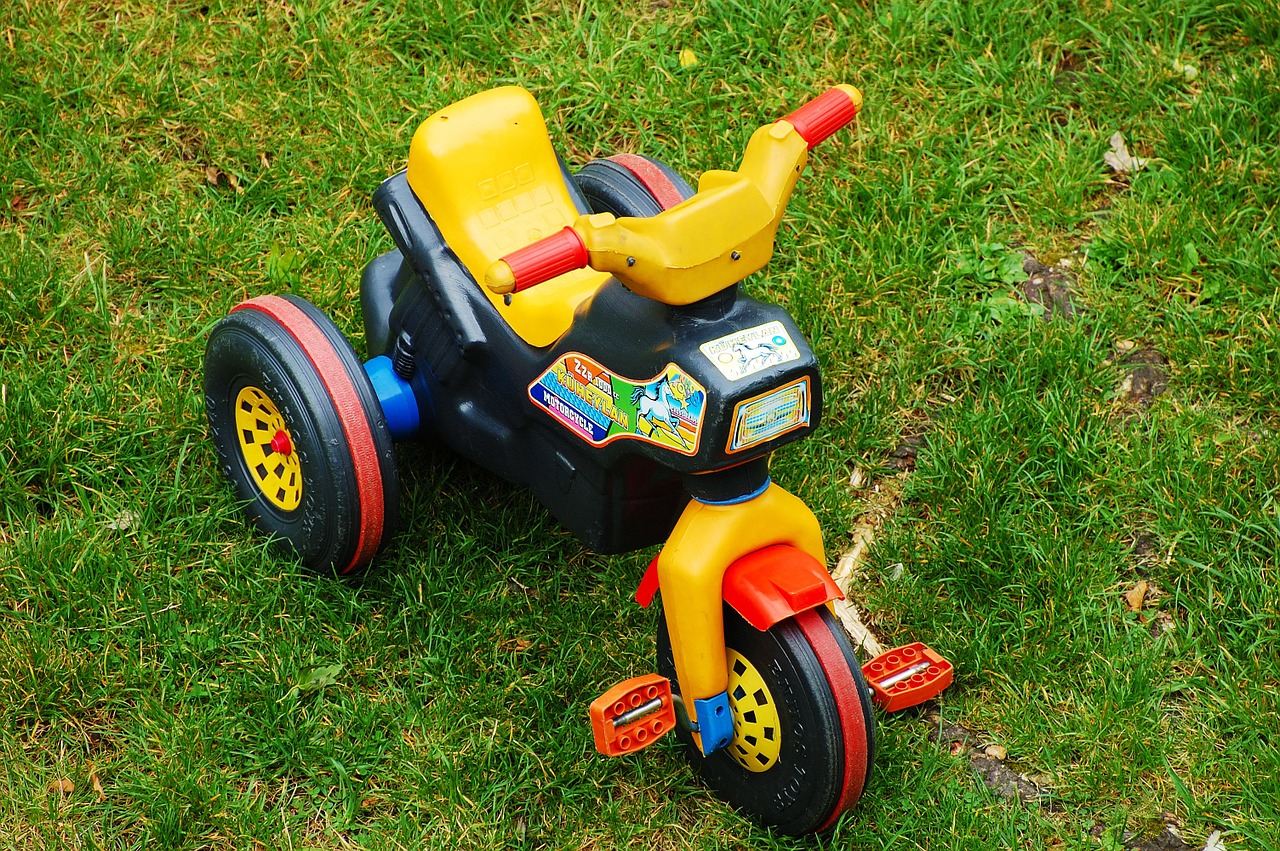 garden tricycle meadow free photo