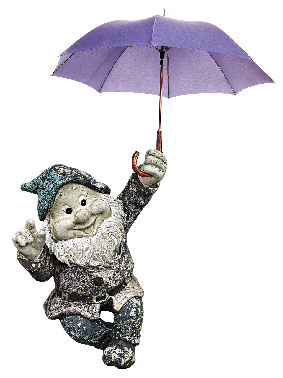 garden gnome dwarf umbrella free photo