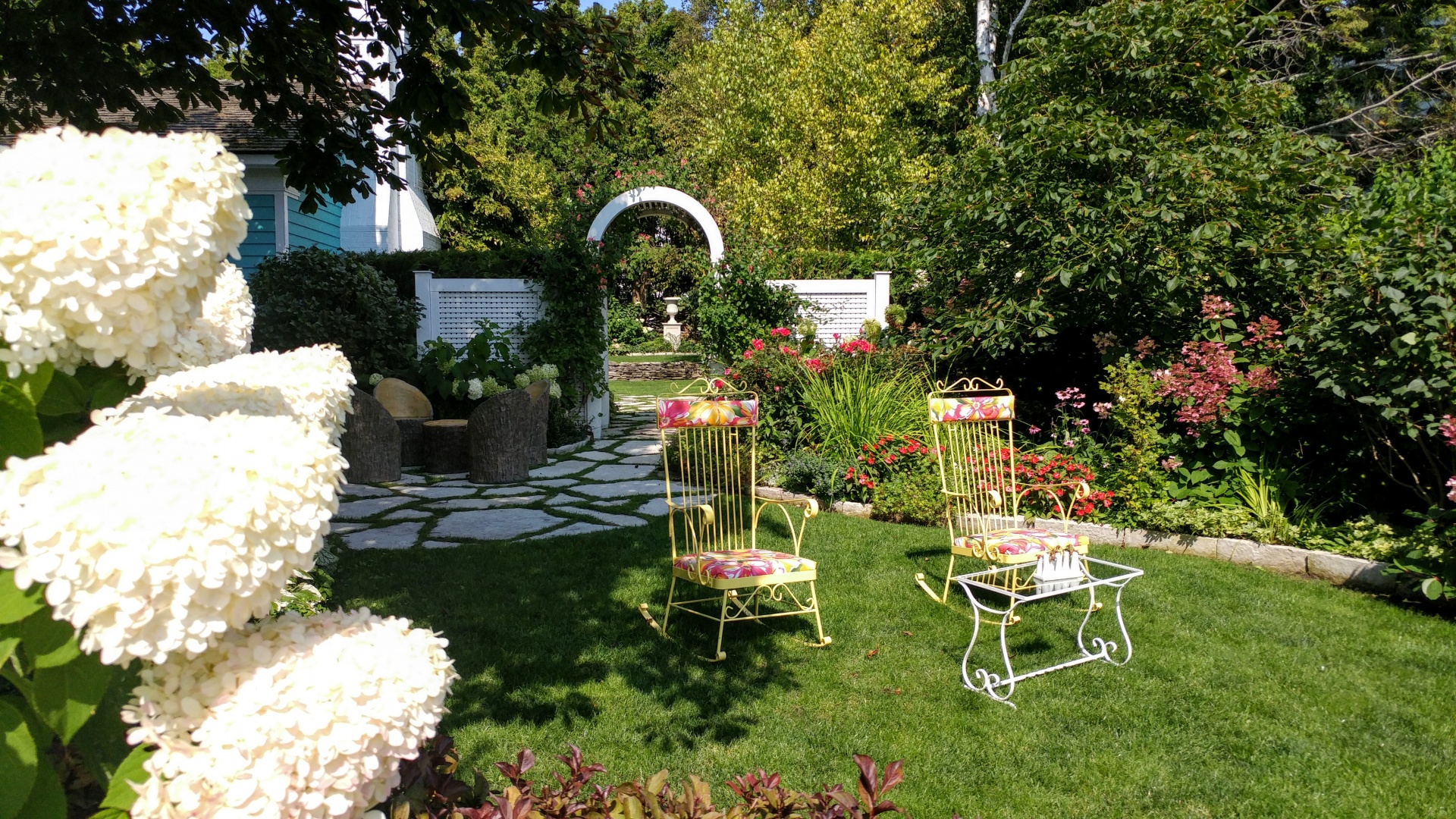rocking chair garden home decor free photo