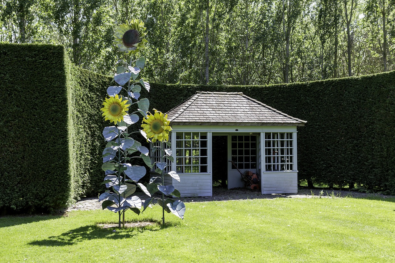 garden sculpture the sunflowers the botnar collection free photo