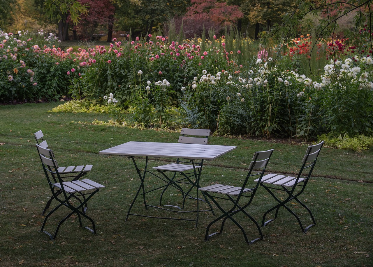 garden table  garden chair  garden free photo