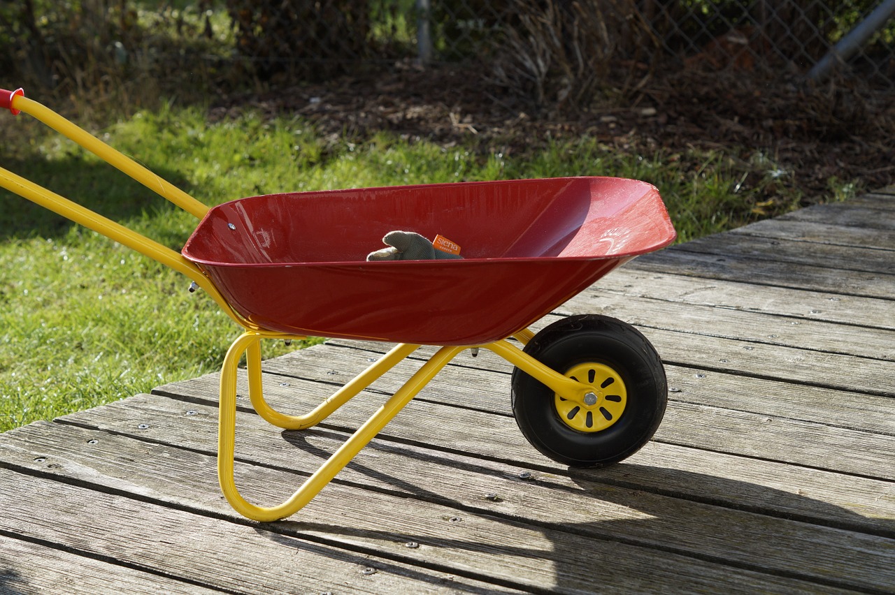 gardening children toys wheelbarrow free photo