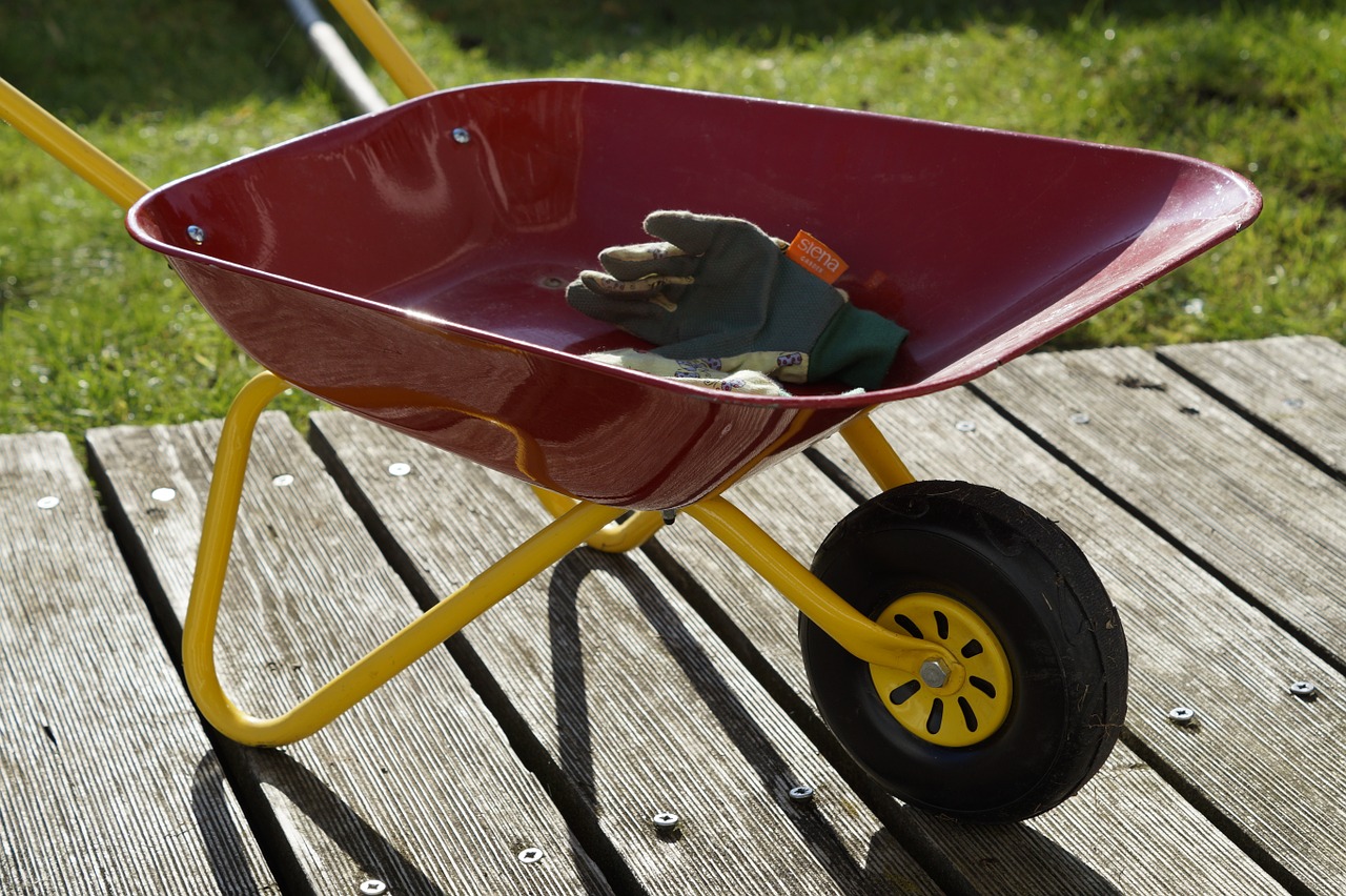 gardening children toys wheelbarrow free photo