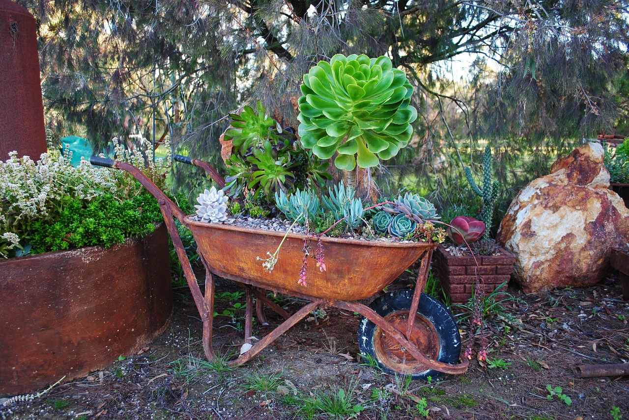 gardening landscaping wheelbarrow free photo