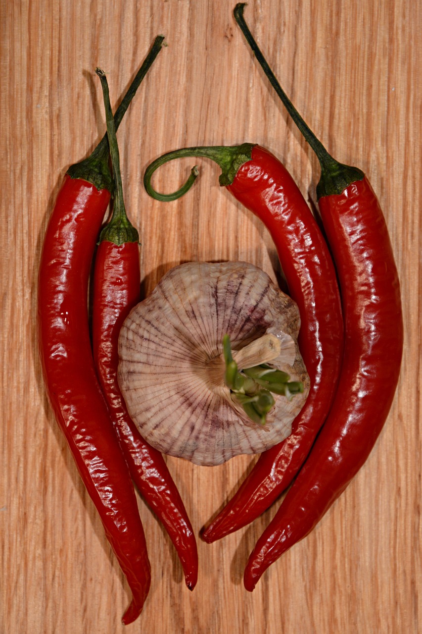 garlic chilli pepper free photo