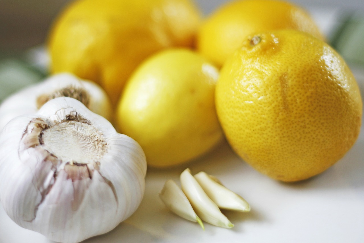 garlic lemons fruit free photo