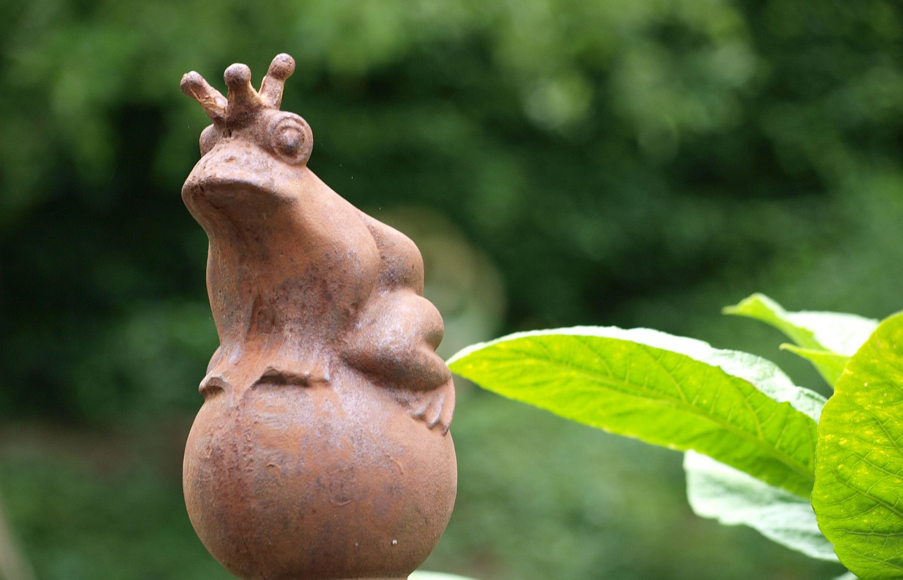 gartendeko  frog prince  garden decoration free photo