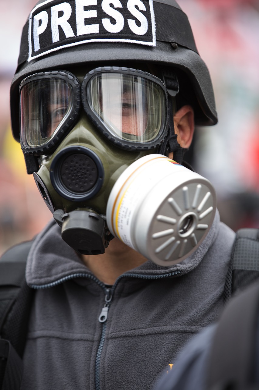 gas mask portrait exposure free photo