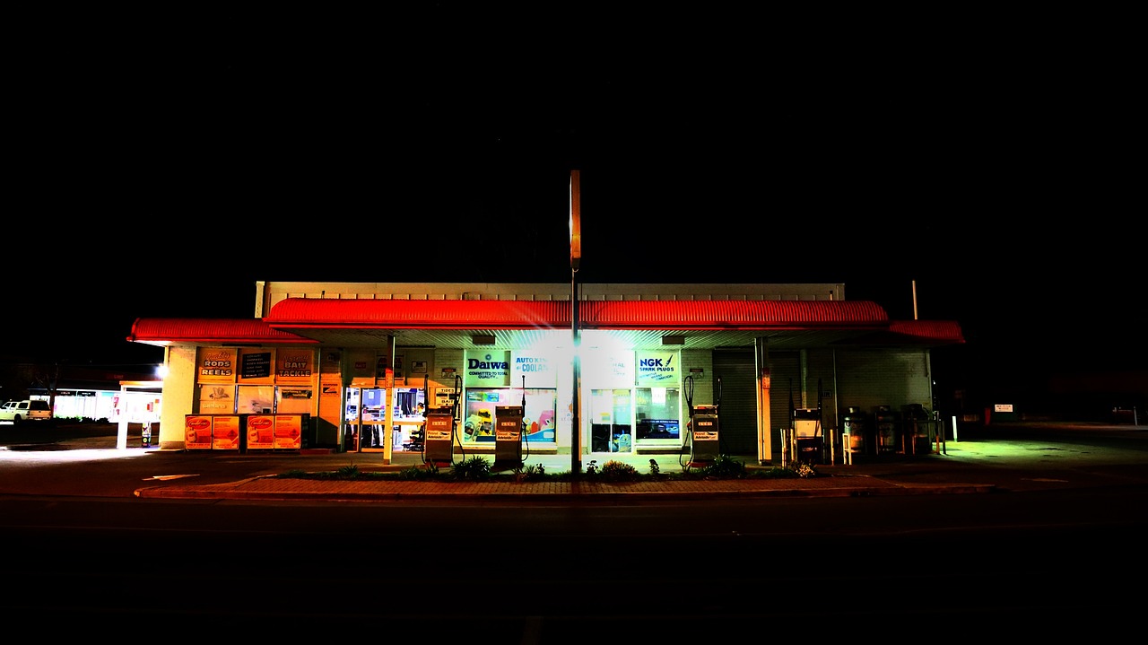 gas station service station pumps free photo