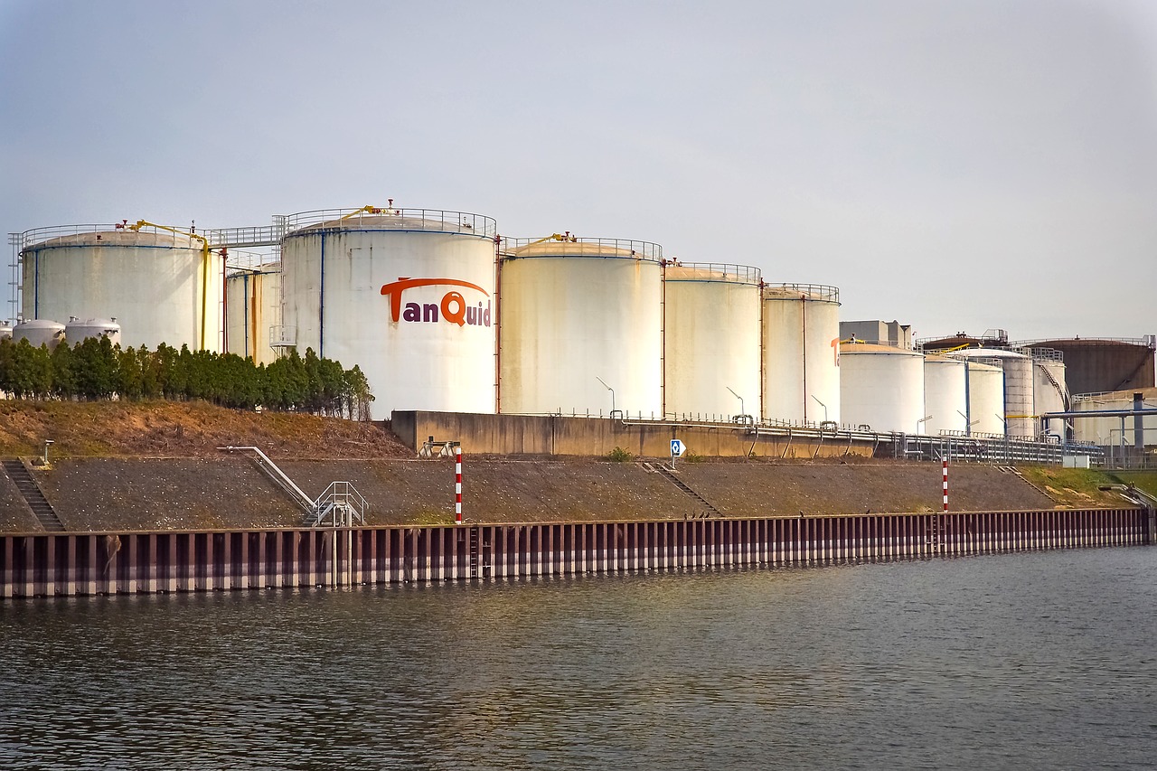 gasoline tanks port industry free photo
