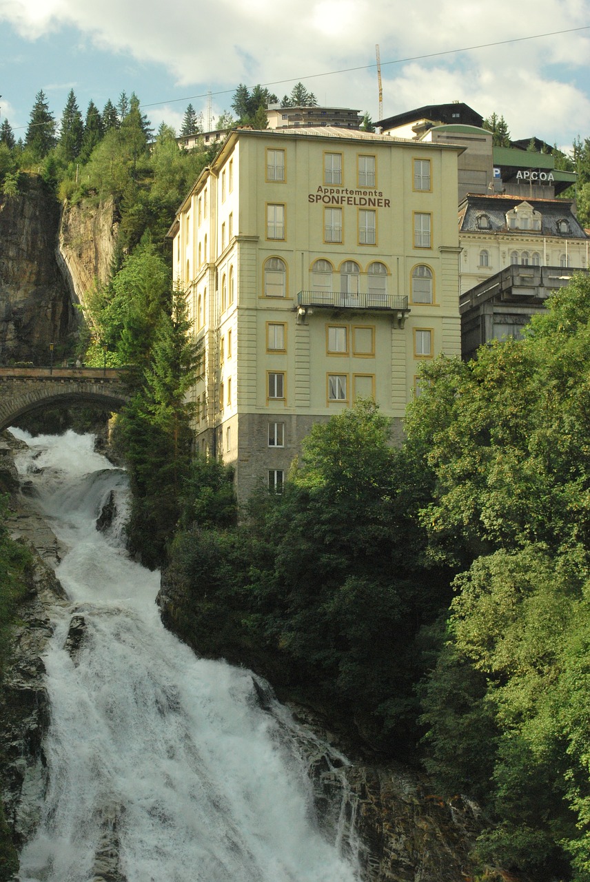 gastein alps waterfall free photo