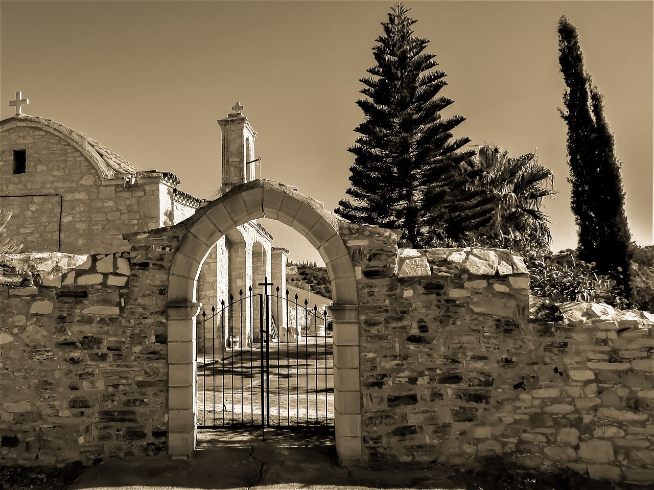 gate entrance stone free photo