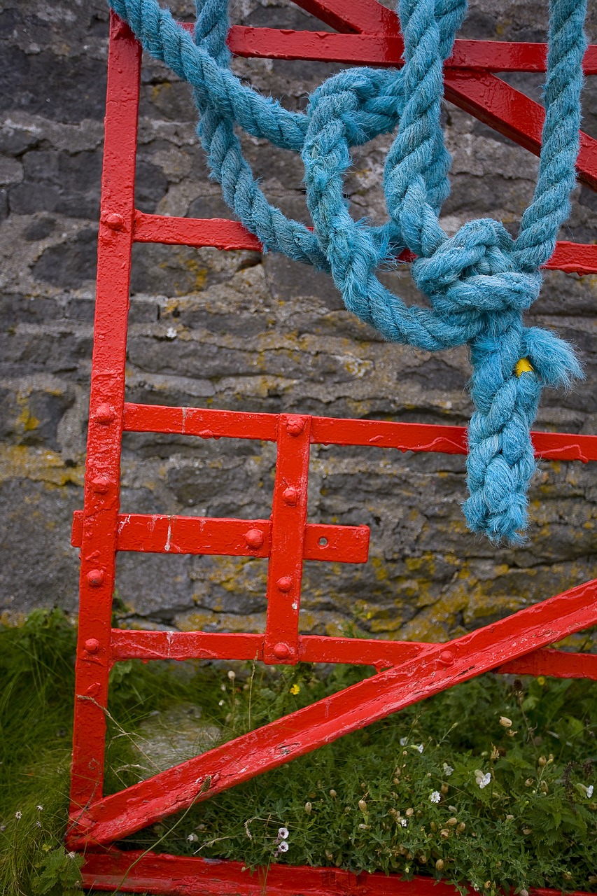 gate  rope  red free photo