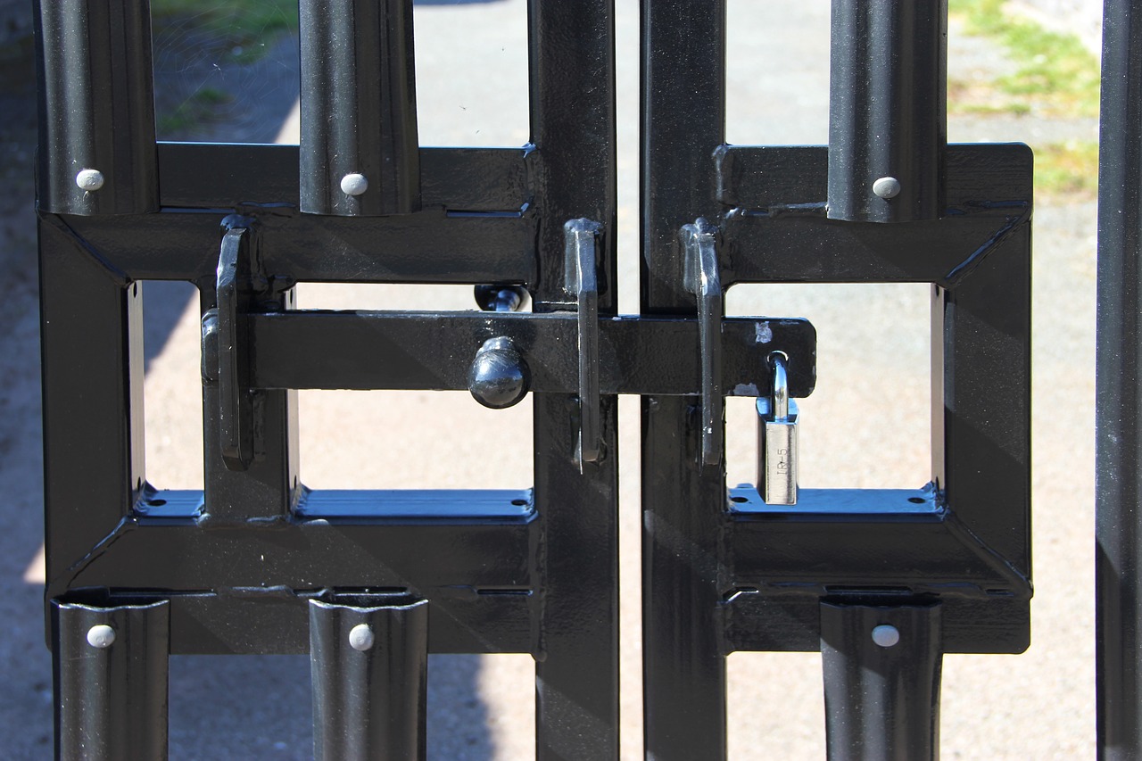 gate  lock  door free photo