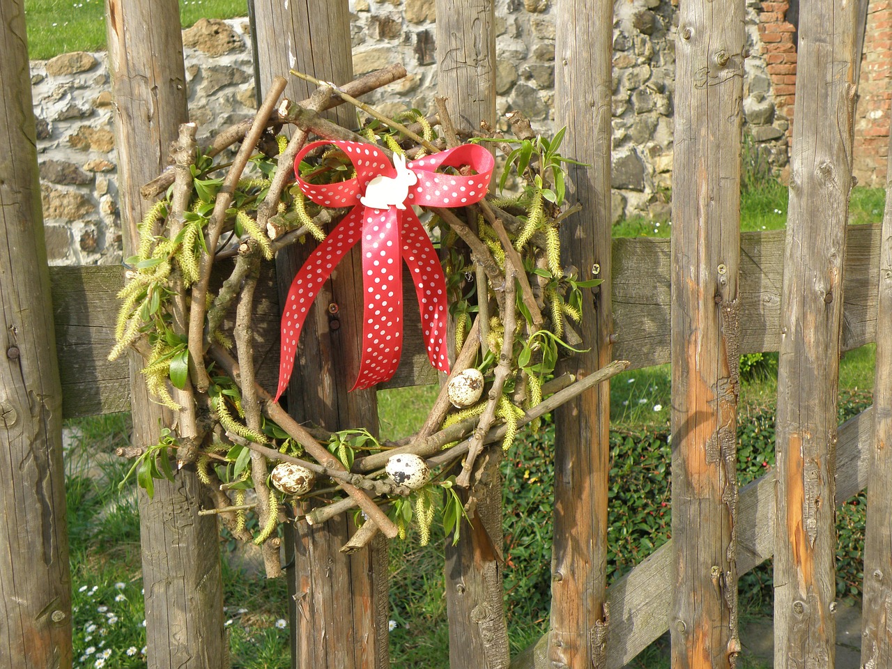 gate wreath easter free photo