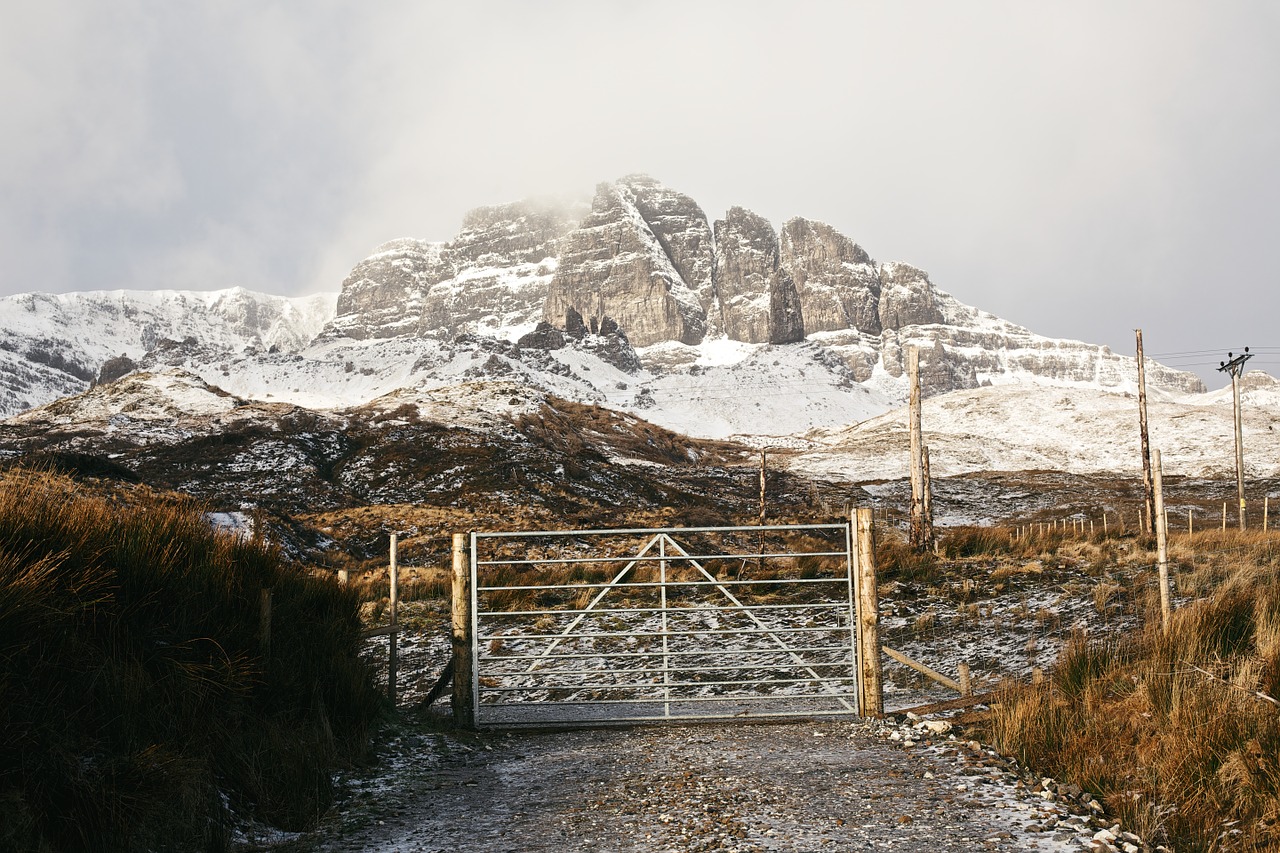 gate mountain landscape free photo